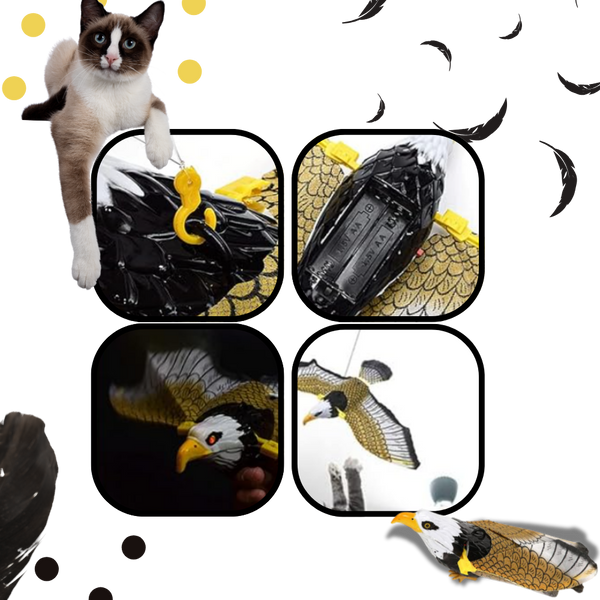 Ceiling Mounted Bird Mimic Cat Toy For Active Play And Exercise