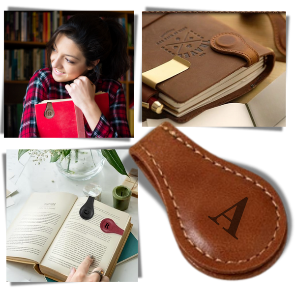 Personalized Magnetic Leather Bookmark With Secure Hold