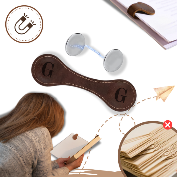 Personalized Magnetic Leather Bookmark With Secure Hold