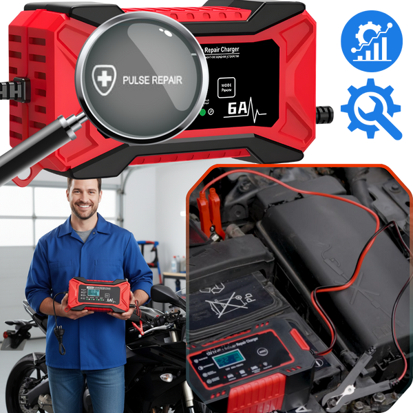 12V Battery Revive Charger With Auto Charge And Repair Mode