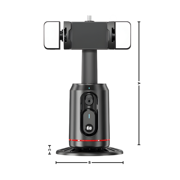 Smartphone Gimbal With Auto Tracking For Live Streaming And LED Light