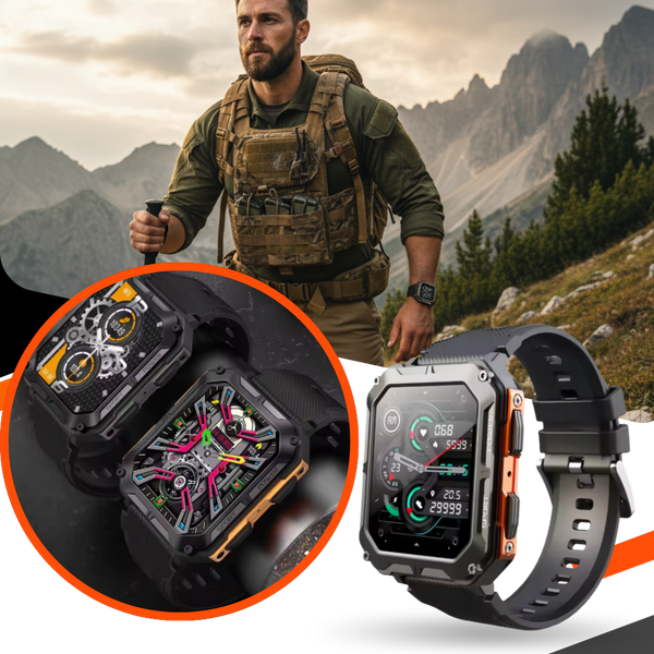 Rugged Tactical Smartwatch With Health Tracking And Bluetooth Calls