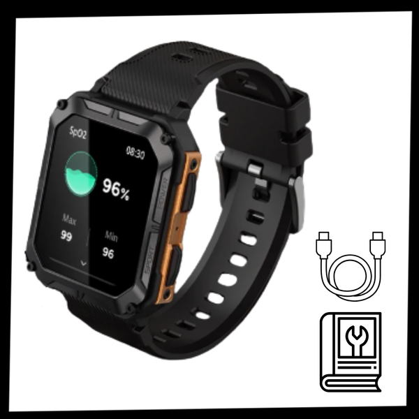 Rugged Tactical Smartwatch With Health Tracking And Bluetooth Calls