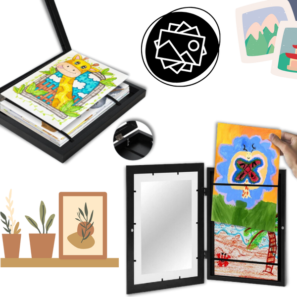 Smooth Finish Colorful Kids Art Frames With Easy Swap Display