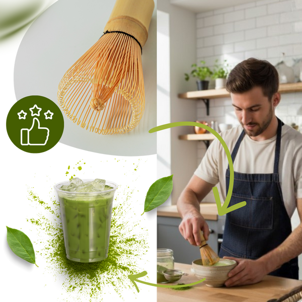 Bamboo Matcha Whisk With 76 Prongs For Silky Smooth Froth