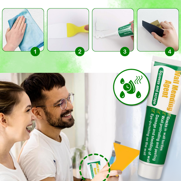 Wall Repair Paste Fills Cracks and Holes for a Smooth Quick Dry Finish