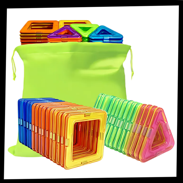 Magnetic Building Blocks for Creative STEM Play and Problem Solving