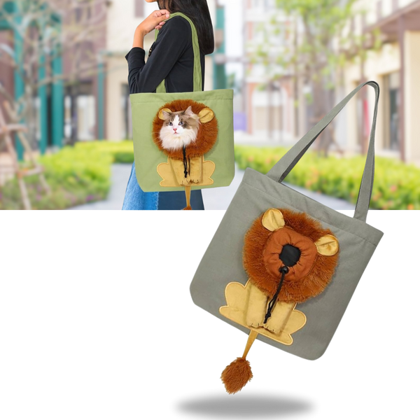 Breathable Lion Cat Carrier For Lightweight Travel Comfort