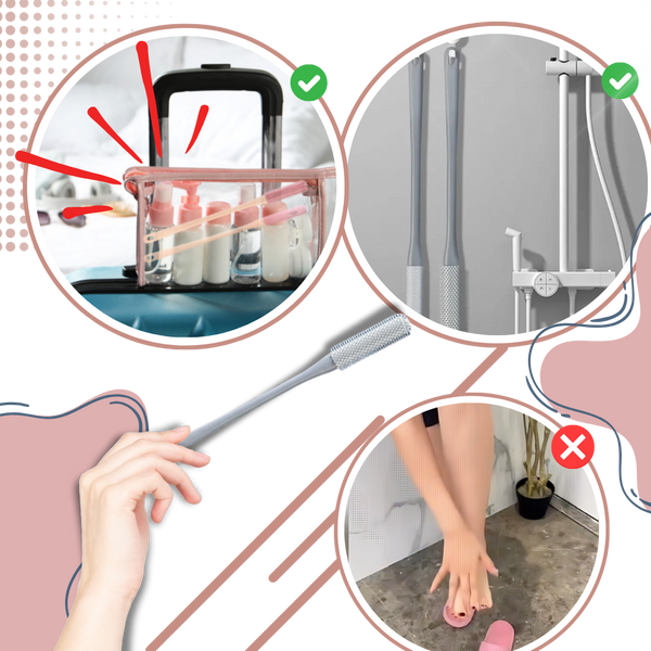 Gentle Bristle Foot Brush For Precise Toe Cleaning Ergonomic Handle