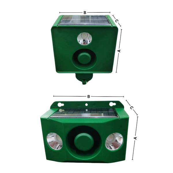 Solar Motion Activated Animal Deterrent With Wide Coverage