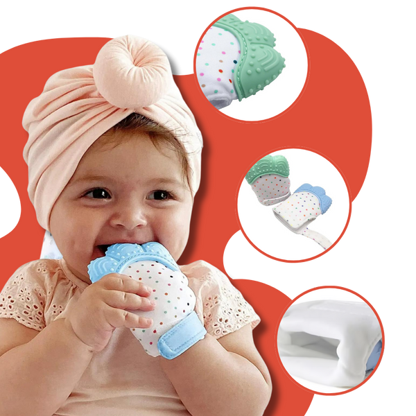 Baby Teething Mitten With BPA Free Silicone for Gentle Relief