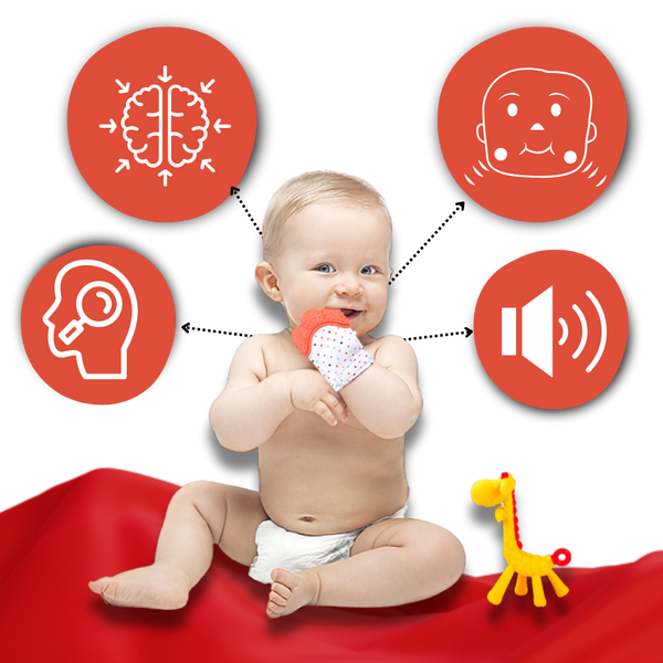 Baby Teething Mitten With BPA Free Silicone for Gentle Relief