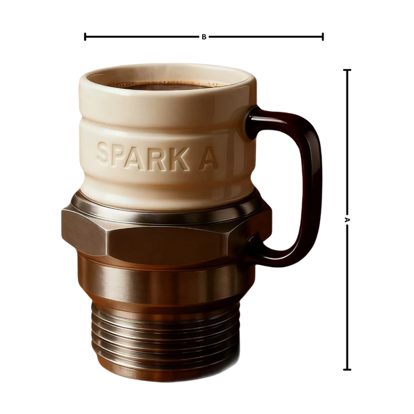 Stainless Steel Spark Plug Mug With 44 Oz Capacity And Conversation Starter