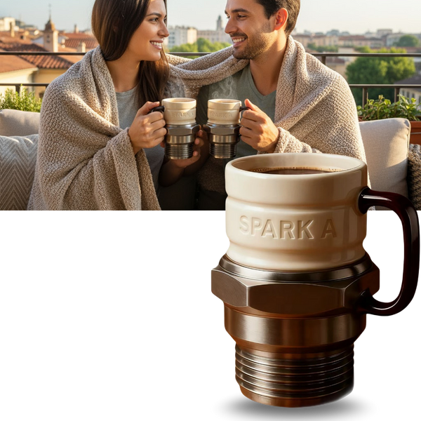 Stainless Steel Spark Plug Mug With 44 Oz Capacity And Conversation Starter