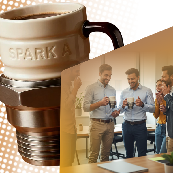 Stainless Steel Spark Plug Mug With 44 Oz Capacity And Conversation Starter