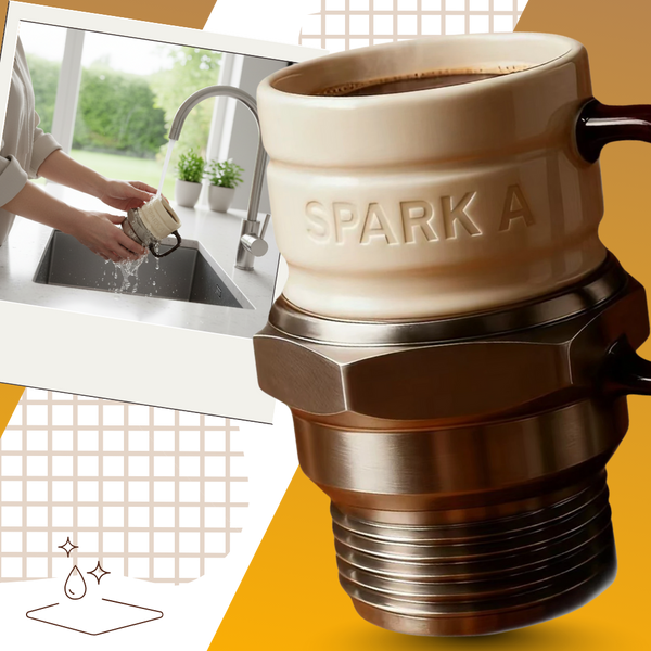 Stainless Steel Spark Plug Mug With 44 Oz Capacity And Conversation Starter
