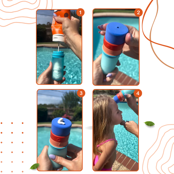 Refillable Soft Tip Sunscreen and Lotion Applicator for Mess Free Use
