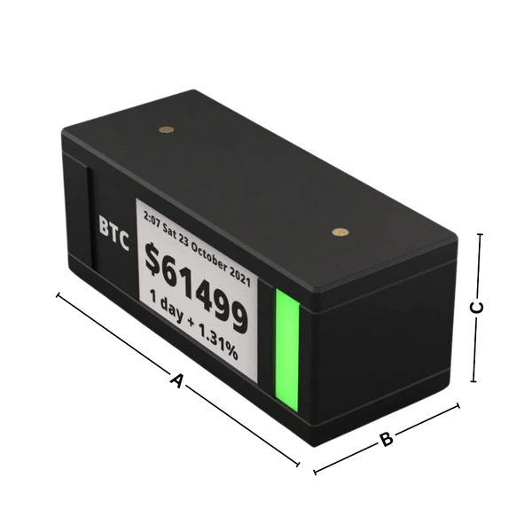 Real Time Crypto Ticker With E Ink Display And Stackable Design