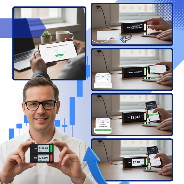 Real Time Crypto Ticker With E Ink Display And Stackable Design