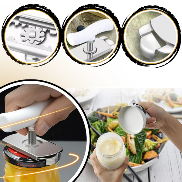 Ergonomic Stainless Steel Jar Opener For Effortless Opening
