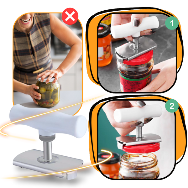 Ergonomic Stainless Steel Jar Opener For Effortless Opening