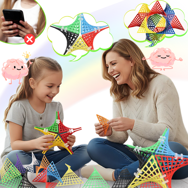Hyperbolic Magnetic Tiles for STEM Building and Creative Play