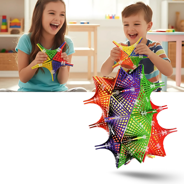 Hyperbolic Magnetic Tiles for STEM Building and Creative Play