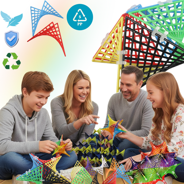 Hyperbolic Magnetic Tiles for STEM Building and Creative Play