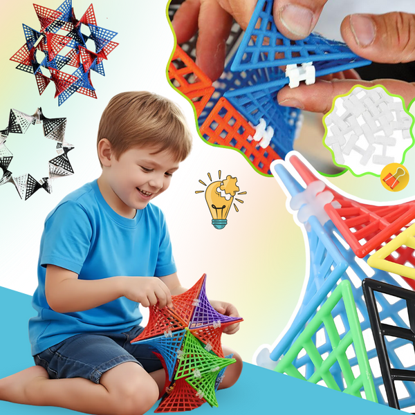 Hyperbolic Magnetic Tiles for STEM Building and Creative Play
