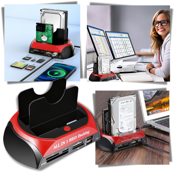 Dual Drive Docking Station for Fast and Seamless Data Access and Transfer