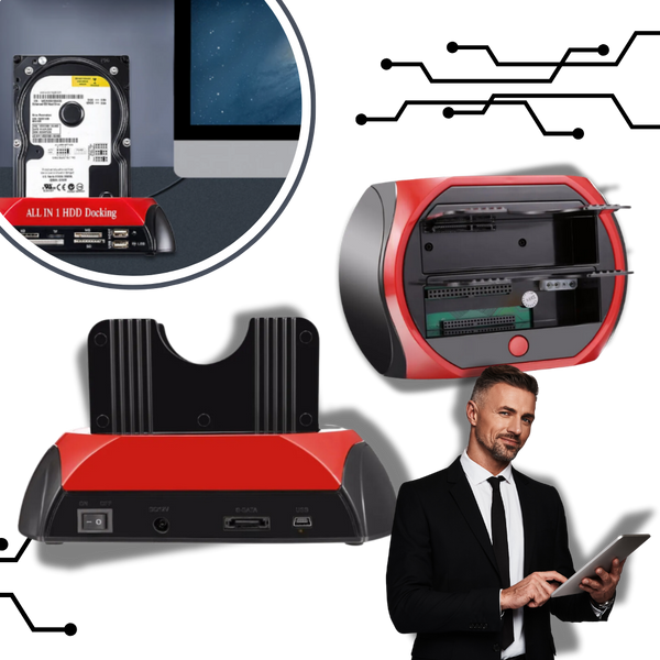 Dual Drive Docking Station for Fast and Seamless Data Access and Transfer