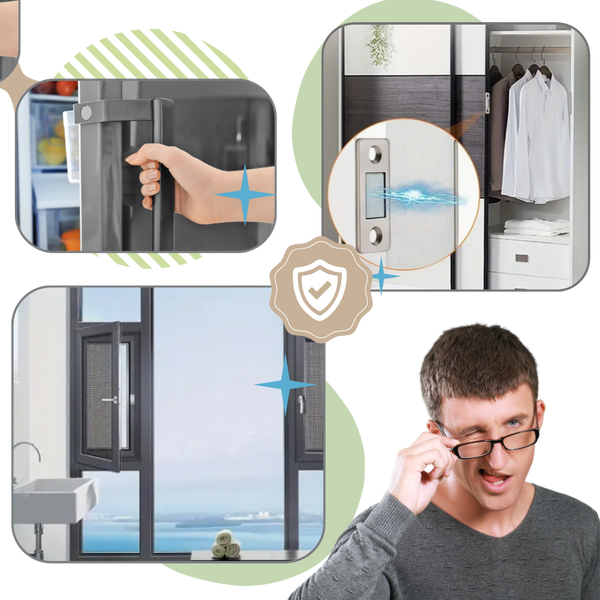 Ultra Thin Magnetic Cabinet Locks For Secure Drill Free Closures