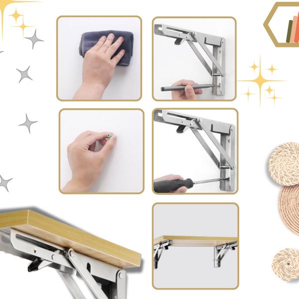Wall Mounted Folding Table With High Load Capacity And Space Saving Design