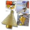 Diamond Beveling Chamfer Bit With Built In Cooling Wax For Precision Edges