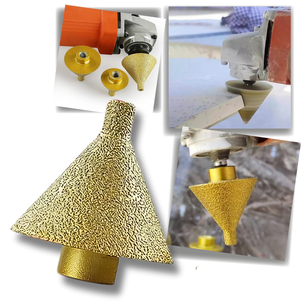 Diamond Beveling Chamfer Bit With Built In Cooling Wax For Precision Edges