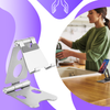 Premium Foldable Swivel Phone And Tablet Stand For Hands Free Viewing
