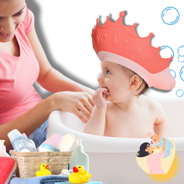 Tear Free Baby Bath Cap With Adjustable Comfort Fit For Gentle Bath Time