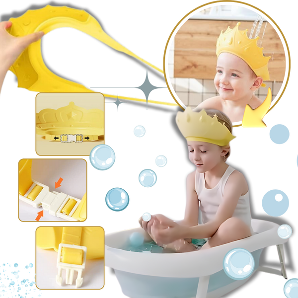 Tear Free Baby Bath Cap With Adjustable Comfort Fit For Gentle Bath Time