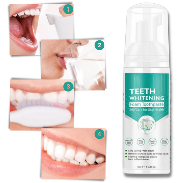Foaming Teeth Whitener For Instant Brightening And Fresh Breath