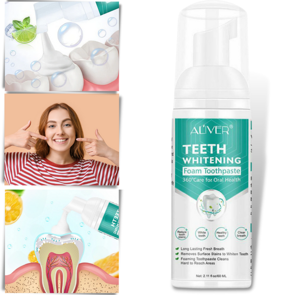 Foaming Teeth Whitener For Instant Brightening And Fresh Breath