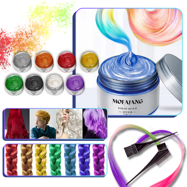 Vibrant Temporary Hair Color Wax For Quick Dry And Washable Style