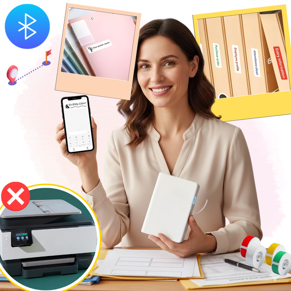 Compact Bluetooth Thermal Label Printer for Durable Fade Resistant Labels