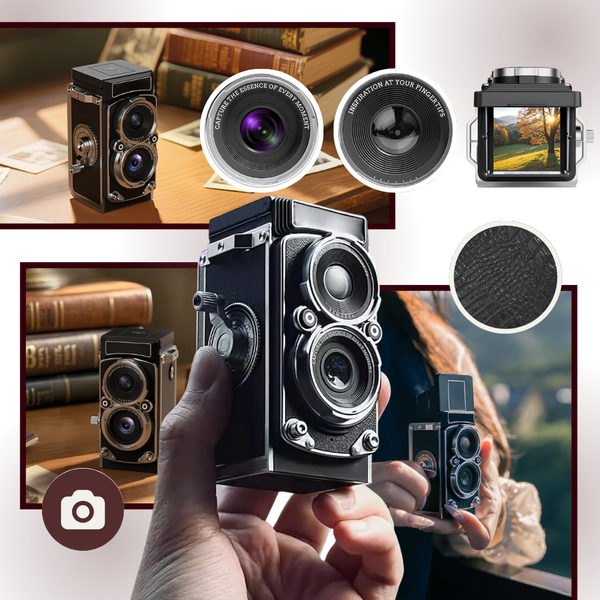 Vintage TLR Camera With Modern Digital Features For Creative Expression