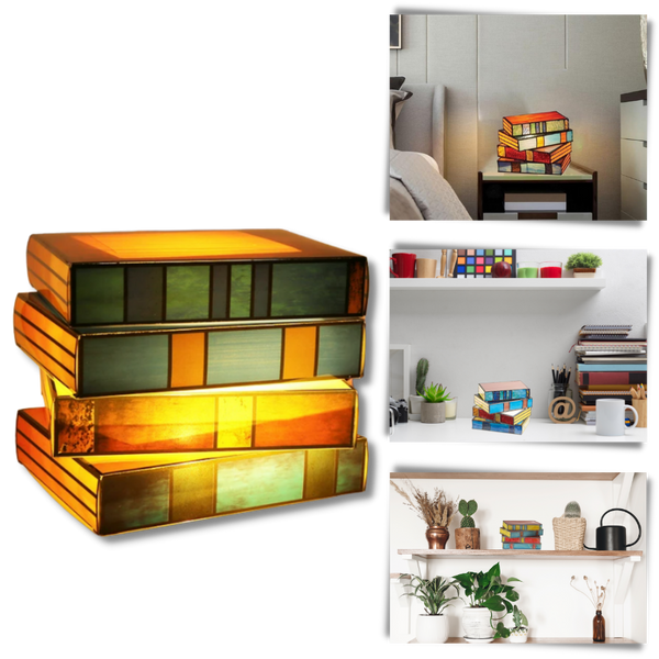 Literary Table Lamp With Warm Glow And Vintage Charm