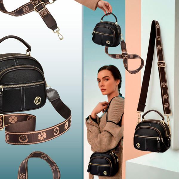 Vegan Leather Sling Bag With Water Resistant Lightweight Design