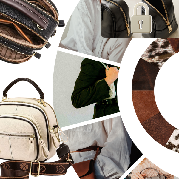 Vegan Leather Sling Bag With Water Resistant Lightweight Design