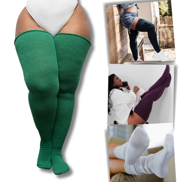 Reinforced Toe Womens Thigh High Socks With Breathable Comfort
