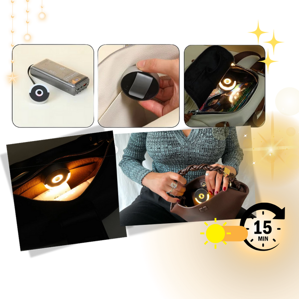 Touch Activated Bag Light With Auto Timer And Rechargeable USB Type C