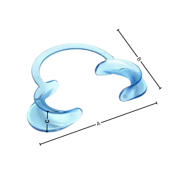 Clear C Shape Mouth Opener for Precise Hygienic Dental Exams