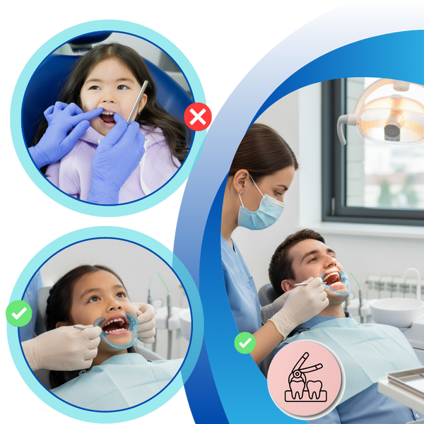 Clear C Shape Mouth Opener for Precise Hygienic Dental Exams